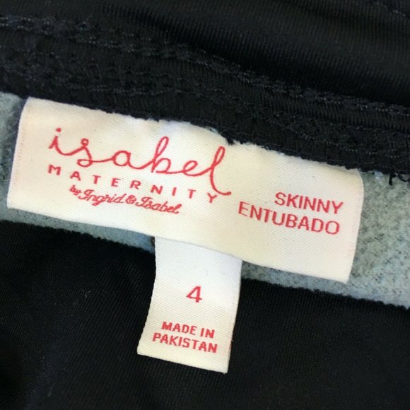 Ingrid & Isabel Maternity Distressed Jeggings 4 Dark Blue - Picture 4 of 7